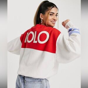 NEW❤️💙 Ralph Lauren POLO Varsity COLORBLOCK Sweatshirt XXL